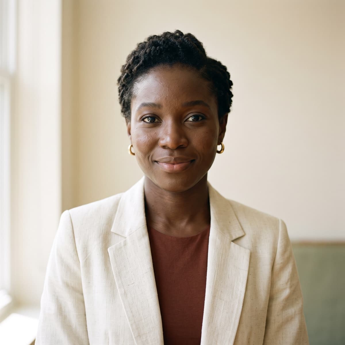 Portrait of a young professional in Kinshasa